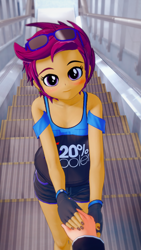 Size: 1080x1920 | Tagged: safe, artist:ratachu666, scootaloo, human, equestria girls, g4, 3d, cute, cutealoo, holding hands, koikatsu, looking at you, offscreen character, pov, solo focus