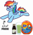 Size: 4656x4904 | Tagged: safe, artist:threetwotwo32232, rainbow dash, pegasus, pony, g4, full of pilk, meme, prune juice, simple background, solo, this will not end well, tide pods, transparent background