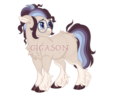 Size: 2900x2300 | Tagged: safe, artist:gigason, oc, oc:quick wit, earth pony, pony, female, glasses, high res, mare, obtrusive watermark, offspring, parent:doctor whooves, parent:starlight glimmer, parents:starwhooves, simple background, solo, transparent background, watermark