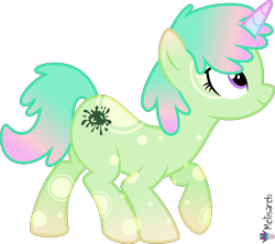 Size: 4511x4000 | Tagged: safe, artist:melisareb, part of a set, oc, oc:midori (kleptocorns), pony, unicorn, .svg available, absurd resolution, crossover, female, gradient hooves, gradient mane, gradient tail, kleptocorns, looking up, mare, simple background, solo, tail, transparent background, vector