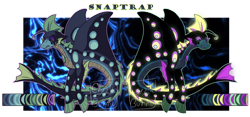 Size: 1024x478 | Tagged: safe, artist:cryptid--bunny, oc, oc only, hybrid, merpony, seapony (g4), siren, angler seapony, angry, colored pupils, digital art, dorsal fin, fins, fish tail, glowing, male, ocean, purple eyes, scales, signature, simple background, solo, tail, transparent background, underwater, water, wings