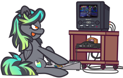 Size: 7000x4444 | Tagged: safe, artist:threetwotwo32232, oc, oc only, oc:cool time, pegasus, pony, female, mare, nintendo 64, simple background, solo, the legend of zelda, the legend of zelda: majora's mask, transparent background