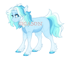 Size: 2900x2300 | Tagged: safe, artist:gigason, oc, oc:aquamarine, earth pony, pony, female, high res, magical gay spawn, mare, obtrusive watermark, offspring, parent:double diamond, parent:sky stinger, simple background, solo, transparent background, watermark