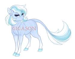 Size: 2900x2300 | Tagged: safe, artist:gigason, oc, oc only, oc:north pole, earth pony, pony, female, high res, mare, obtrusive watermark, offspring, parent:double diamond, parent:trixie, simple background, solo, transparent background, watermark
