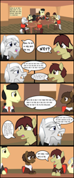 Size: 1280x3075 | Tagged: safe, artist:mr100dragon100, oc, oc:thomas the wolfpony, bat pony, earth pony, pegasus, pony, undead, unicorn, vampire, comic:a house divided, adam (frankenstein monster), comic, dark forest au's dr. jekyll and mr. hyde, dark forest au's dracula, dark forest au's matthew, dark forest au's phantom of the opera (erik), dining room, griffin (character)