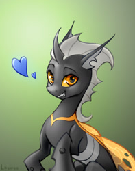 Size: 1280x1626 | Tagged: safe, artist:laymy, oc, oc only, changeling, changeling oc, solo, white changeling