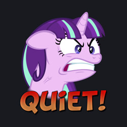 Size: 630x630 | Tagged: safe, starlight glimmer, pony, unicorn, g4, the cutie map, angry, furious, quiet, s5 starlight, yelling