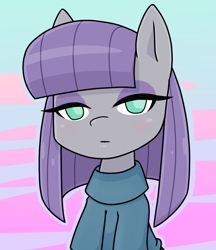 Size: 640x740 | Tagged: safe, artist:batipin, maud pie, earth pony, pony, g4, clothes, looking at you, solo