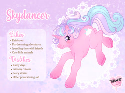 Size: 2048x1535 | Tagged: safe, artist:gracerubyarts, oc, oc only, oc:skydancer, pony, unicorn, g2, dislikes, female, g2 oc, horn, likes, profile, solo