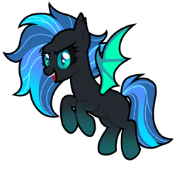 Size: 1280x1275 | Tagged: safe, artist:dilfistic, oc, oc only, bat pony, pony, base used, bat pony oc, bat wings, blank flank, open mouth, simple background, smiling, solo, transparent background, wings