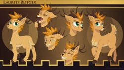 Size: 1920x1080 | Tagged: safe, artist:willoillo, oc, oc only, oc:laurits rutger, deer, chest fluff, commission, crying, emotes