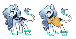 Size: 605x313 | Tagged: safe, artist:dilfistic, oc, oc only, earth pony, pony, clothes, duo, earth pony oc, hoof polish, simple background, smiling, transparent background