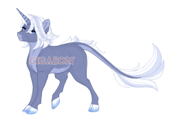 Size: 3600x2500 | Tagged: safe, artist:gigason, oc, oc only, oc:salt pan, pony, unicorn, female, high res, mare, obtrusive watermark, offspring, parent:hoo'far, parent:rare find, simple background, solo, transparent background, watermark