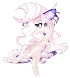 Size: 1935x2141 | Tagged: safe, artist:purplegrim40, oc, oc only, pony, unicorn, ethereal mane, glowing, glowing horn, hat, horn, simple background, transparent background, unicorn oc, witch hat