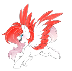 Size: 3471x3450 | Tagged: safe, artist:twisted-sketch, oc, oc only, oc:making amends, pegasus, pony, blushing, high res, simple background, solo, white background