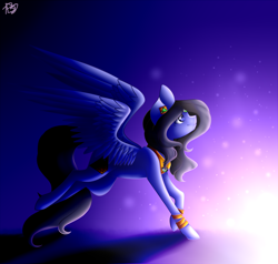 Size: 2000x1900 | Tagged: safe, artist:prettyshinegp, oc, pegasus, pony, bracelet, female, jewelry, mare, pegasus oc, signature, smiling, solo, wings