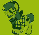 Size: 160x144 | Tagged: safe, artist:brainiac, oc, oc only, oc:dandy apple, animated, companion, fallout equestria:all things unequal (pathfinder), fallout equestria:all things unequal sprites (set), gif, male, pixel art, solo, stallion, true res pixel art