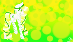 Size: 1280x750 | Tagged: safe, artist:prettyshinegp, oc, oc only, earth pony, pony, abstract background, earth pony oc, female, mare, raised hoof, solo