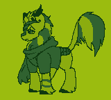 Size: 160x144 | Tagged: safe, artist:brainiac, oc, oc:silent spring, kirin, animated, detective, fallout equestria:all things unequal (pathfinder), fallout equestria:all things unequal sprites (set), female, gif, mare, pixel art, solo, sorceress, true res pixel art