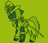 Size: 160x144 | Tagged: safe, artist:brainiac, oc, oc:minty shine (graystar), earth pony, pony, animated, fallout equestria:all things unequal (pathfinder), fallout equestria:all things unequal sprites (set), female, gif, inquisitor, mare, pixel art, solo, true res pixel art