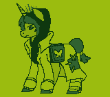 Size: 160x140 | Tagged: safe, artist:brainiac, oc, oc:tin foil, pony, unicorn, animated, fallout equestria:all things unequal (pathfinder), fallout equestria:all things unequal sprites (set), female, gif, healer, mare, oracle, pixel art, solo, true res pixel art