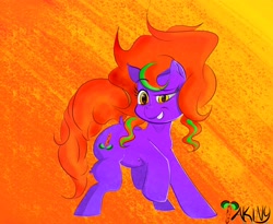 Size: 3500x2866 | Tagged: safe, artist:takiny, oc, earth pony, pony, cutie mark, fire, high res, looking at you, orange hair, red hair, yellow eyes