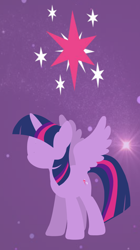 Size: 640x1140 | Tagged: safe, artist:thunder-blur, twilight sparkle, alicorn, pony, g4, 2019, cutie mark background, solo, twilight sparkle (alicorn)