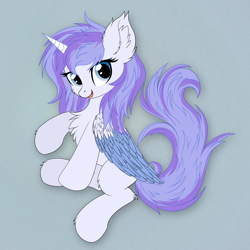 Size: 1280x1280 | Tagged: safe, artist:willow krick, oc, oc only, alicorn, pony, alicorn oc, chest fluff, horn, wings