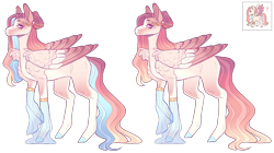 Size: 4638x2604 | Tagged: safe, artist:sleepy-nova, oc, oc only, oc:sunkiss, pegasus, pony, colored wings, female, mare, offspring, parent:princess cadance, parent:sunburst, simple background, solo, transparent background, two toned wings, wings