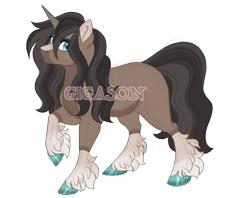 Size: 2900x2300 | Tagged: safe, artist:gigason, oc, oc only, oc:turquoise, oc:turquoise_(gigason), pony, unicorn, female, high res, magical gay spawn, mare, obtrusive watermark, offspring, parent:doctor caballeron, parent:rare find, simple background, solo, transparent background, watermark