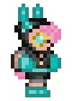 Size: 80x112 | Tagged: safe, artist:zeka10000, fluttershy, human, g4, animated, bunny ears, clothes, cosplay, costume, crossover, dangerous mission outfit, fake ears, fake tail, flutterspy, gif, glasses, gloves, goggles, hoodie, pixel art, shorts, simple background, solo, terraria, transparent background, walking