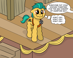 Size: 2848x2280 | Tagged: safe, artist:doodledonutart, hitch trailblazer, earth pony, pony, g5, comic, cute, dialogue, high res, hitchbetes, male, offscreen character, solo focus, speech bubble, stallion, this will end in tears, this will end in tears of joy, thought bubble, wavy mouth