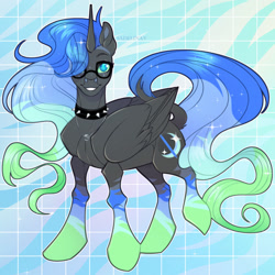 Size: 1500x1500 | Tagged: safe, artist:sadelinav, oc, oc only, alicorn, pony, alicorn oc, horn, solo, wings