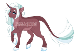 Size: 3330x2300 | Tagged: safe, artist:gigason, oc, oc only, oc:hellebore, pony, unicorn, female, high res, magical lesbian spawn, mare, obtrusive watermark, offspring, parent:rare find, parent:starlight glimmer, simple background, solo, transparent background, watermark