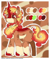 Size: 1513x1786 | Tagged: safe, artist:焰心fireworks, oc, oc only, oc:cookie warm, kirin, reference sheet