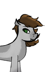Size: 300x400 | Tagged: safe, artist:dyinghere, oc, oc only, oc:cj vampire, earth pony, pony, fangs, simple background, solo, transparent background