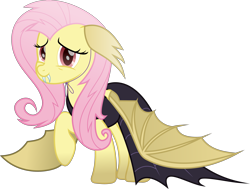 Size: 3760x2848 | Tagged: safe, artist:php178, fluttershy, pegasus, pony, cinemare sins, g4, my little pony: the movie, scare master, .svg available, bat ears, bat wings, black dress, bootstrap paradox, clothes, cosplay, costume, cute, dress, fake ears, fake wings, female, floppy ears, flutterbat costume, high res, inkscape, inverted mouth, looking at you, messy mane, messy tail, movie accurate, nightmare night costume, raised hoof, red eyes, shyabates, shyabetes, simple background, smiling, smiling at you, solo, spread wings, svg, tail, transparent background, vector, wings, wings down