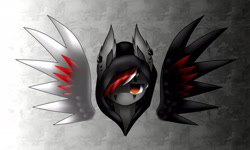 Size: 2048x1229 | Tagged: safe, artist:prettyshinegp, oc, oc only, pegasus, pony, bust, ear piercing, floating wings, pegasus oc, piercing, solo, wings