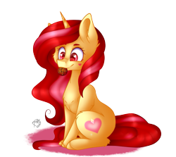 Size: 779x695 | Tagged: safe, artist:prettyshinegp, artist:princesscrystal36, oc, oc only, pony, unicorn, collaboration, colored, cookie, eyelashes, female, food, horn, lineart, mare, mouth hold, simple background, solo, transparent background, unicorn oc