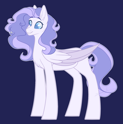 Size: 1721x1741 | Tagged: safe, artist:purplegrim40, oc, oc only, pegasus, pony, female, magical lesbian spawn, mare, offspring, parent:fluttershy, parent:high winds, pegasus oc, simple background, smiling, solo