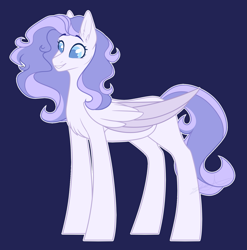 Size: 1721x1741 | Tagged: safe, artist:purplegrim40, oc, oc only, pegasus, pony, female, magical lesbian spawn, mare, offspring, parent:fluttershy, parent:high winds, parents:highshy, pegasus oc, simple background, smiling, solo