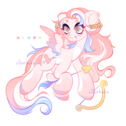 Size: 2000x2000 | Tagged: safe, artist:whohwo, oc, oc only, pegasus, pony, arrow, bow (weapon), cute, grin, high res, laurel wreath, pegasus oc, simple background, smiling, solo, white background