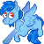 Size: 50x50 | Tagged: safe, artist:tookiut, oc, oc only, pegasus, pony, animated, gif, pegasus oc, pixel art, simple background, smiling, solo, transparent background