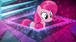 Size: 3840x2160 | Tagged: safe, artist:anime-equestria, artist:laszlvfx, edit, pinkie pie, earth pony, pony, g4, alternate hairstyle, high res, solo, wallpaper, wallpaper edit