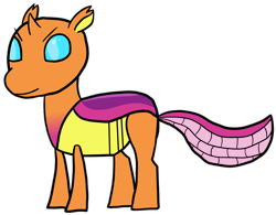 Size: 1082x844 | Tagged: safe, artist:nitro indigo, derpibooru exclusive, sunny starscout, changedling, changeling, fanfic:rainbows after rain, g5, changedlingified, changelingified, digital art, simple background, solo, species swap, three quarter view, transparent background