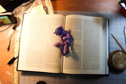 Size: 5184x3456 | Tagged: safe, artist:dustysculptures, twilight sparkle, pony, unicorn, g4, book, craft, encyclopedia, encyclopedia britannica, librarian, lying down, on side, sculpture, sleeping, solo, that pony sure does love books, unicorn twilight