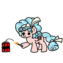 Size: 1000x1000 | Tagged: safe, artist:artevi, cozy glow, pegasus, pony, g4, antagonist, atg 2022, dynamite, explosives, fire, hoof hold, match, newbie artist training grounds, raised hoof, simple background, solo, this will end in explosions, white background