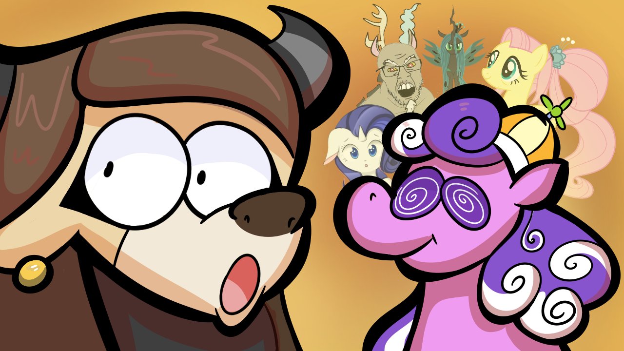 #2915366 - safe, artist:shunks, discord, fluttershy, queen chrysalis ...