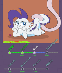 Size: 4800x5700 | Tagged: safe, artist:rupert, rarity, dragon, series:mane6dragonsquestscaleybelly, g4, absurd resolution, bedroom eyes, chubby, cute, dragoness, dragonified, fat, fat fetish, female, fetish, heart, hose, incentive drive, lying down, prehensile tail, progress, prone, raribetes, raridragon, seductive look, smiling, species swap, tail, tail wrap, this will end in weight gain