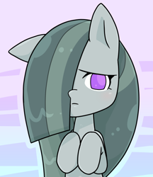 Size: 640x740 | Tagged: safe, artist:batipin, marble pie, earth pony, pony, g4, looking at you, one ear down, solo